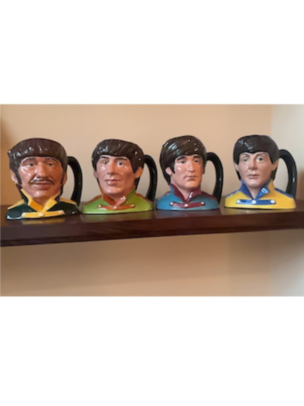 Royal Doulton Beatles Character Mugs COMPLETE SET 4 1984 D6724 D6725 D6726 D6727